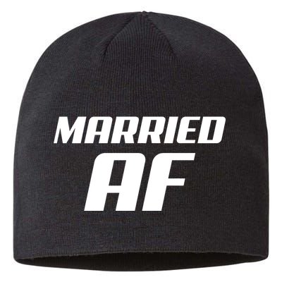 Married AF Funny Marriage Wedding Sustainable Beanie