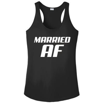 Married AF Funny Marriage Wedding Ladies PosiCharge Competitor Racerback Tank