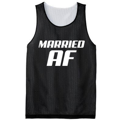 Married AF Funny Marriage Wedding Mesh Reversible Basketball Jersey Tank