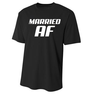 Married AF Funny Marriage Wedding Performance Sprint T-Shirt