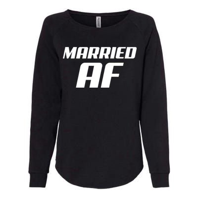 Married AF Funny Marriage Wedding Womens California Wash Sweatshirt