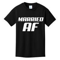 Married AF Funny Marriage Wedding Kids T-Shirt