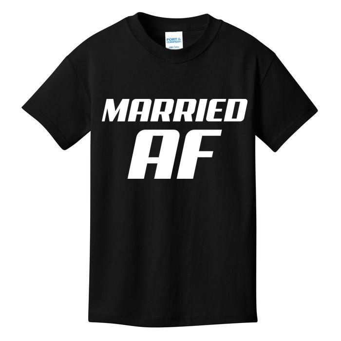 Married AF Funny Marriage Wedding Kids T-Shirt