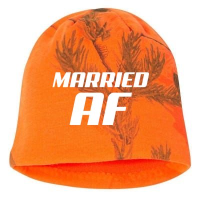 Married AF Funny Marriage Wedding Kati - Camo Knit Beanie