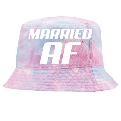 Married AF Funny Marriage Wedding Tie-Dyed Bucket Hat