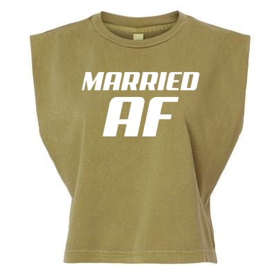 Married AF Funny Marriage Wedding Garment-Dyed Women's Muscle Tee