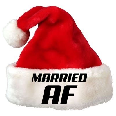 Married AF Funny Marriage Wedding Premium Christmas Santa Hat