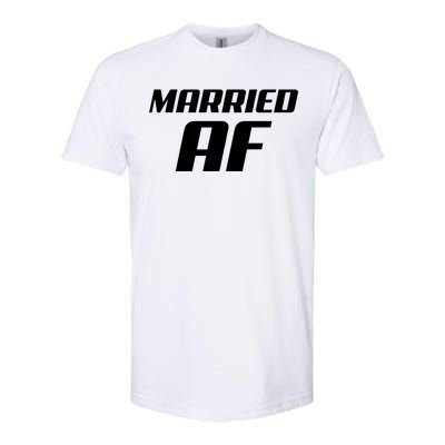 Married AF Funny Marriage Wedding Softstyle® CVC T-Shirt