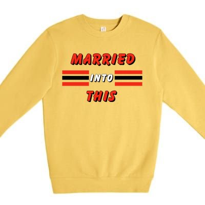 Married Into This Cleveland Football Fan Premium Crewneck Sweatshirt