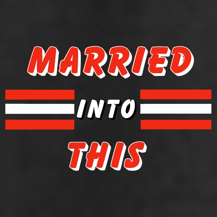 Married Into This Cleveland Football Fan 7 Panel Mesh Trucker Snapback Hat
