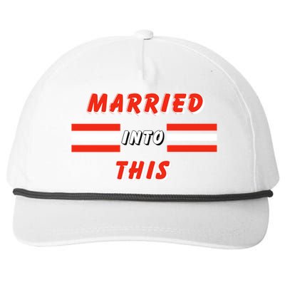 Married Into This Cleveland Football Fan Snapback Five-Panel Rope Hat