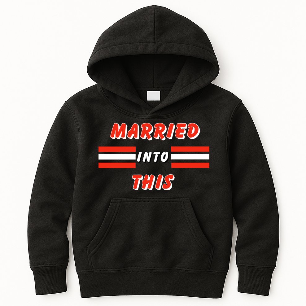 Married Into This Cleveland Football Fan Kids Hoodie