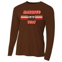 Married Into This Cleveland Football Fan Cooling Performance Long Sleeve Crew