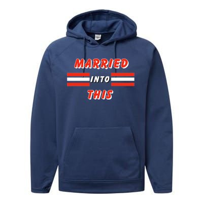 Married Into This Cleveland Football Fan Performance Fleece Hoodie