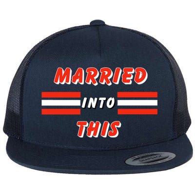 Married Into This Cleveland Football Fan Flat Bill Trucker Hat