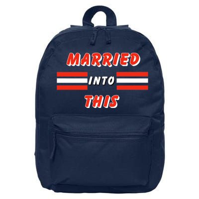 Married Into This Cleveland Football Fan 16 in Basic Backpack