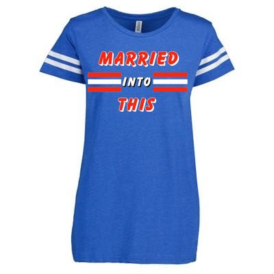 Married Into This Cleveland Football Fan Enza Ladies Jersey Football T-Shirt