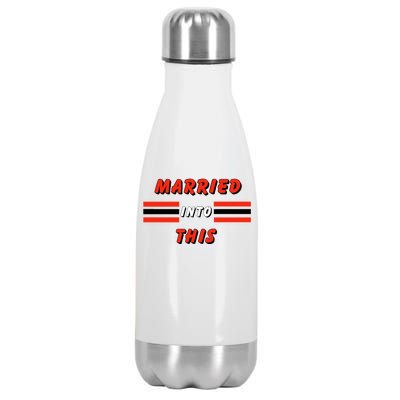 Married Into This Cleveland Football Fan Stainless Steel Insulated Water Bottle