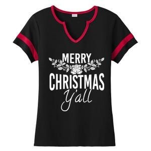 Marry Christmas Y'all Ladies Halftime Notch Neck Tee