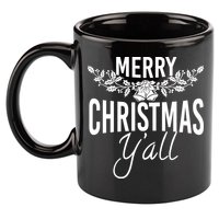 Marry Christmas Y'all 11oz C Handle Ceramic Mug