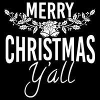 Marry Christmas Y'all Drawstring Bag