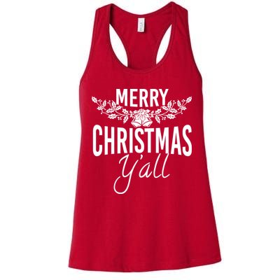 Marry Christmas Y'all Womens Tank Top