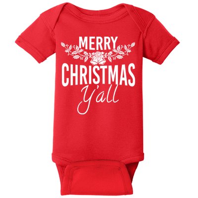Marry Christmas Y'all Baby Bodysuit
