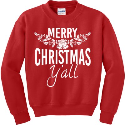 Marry Christmas Y'all Kids Sweatshirt