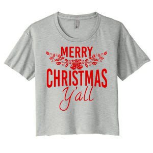 Marry Christmas Y'all Women's Crop Top Tee