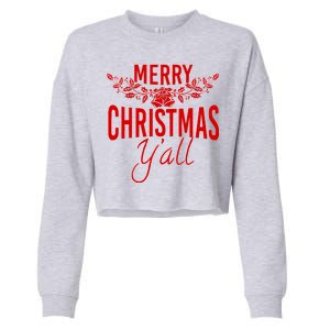 Marry Christmas Y'all Cropped Pullover Crew