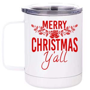 Marry Christmas Y'all 12 oz Stainless Steel Tumbler Cup