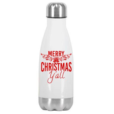 Marry Christmas Y'all Stainless Steel Insulated Water Bottle