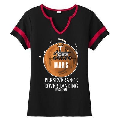 Mars Rover Landing Perseverance Ladies Halftime Notch Neck Tee