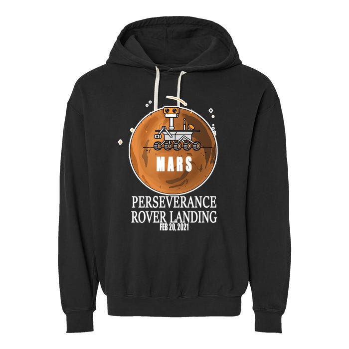 Mars Rover Landing Perseverance Garment-Dyed Fleece Hoodie