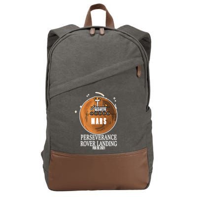 Mars Rover Landing Perseverance Cotton Canvas Backpack