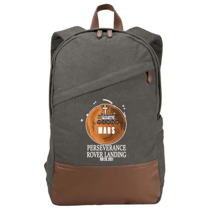 Mars Rover Landing Perseverance Cotton Canvas Backpack
