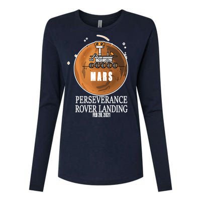 Mars Rover Landing Perseverance Womens Cotton Relaxed Long Sleeve T-Shirt