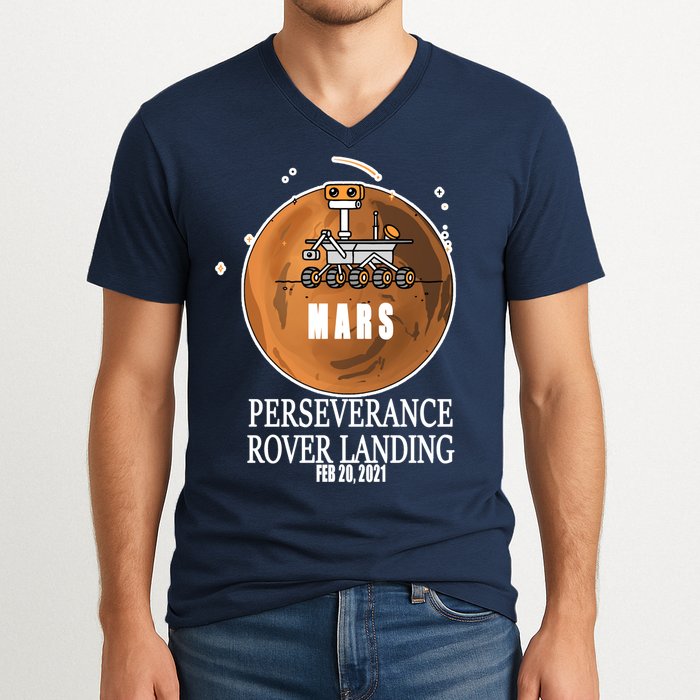 Mars Rover Landing Perseverance V-Neck T-Shirt