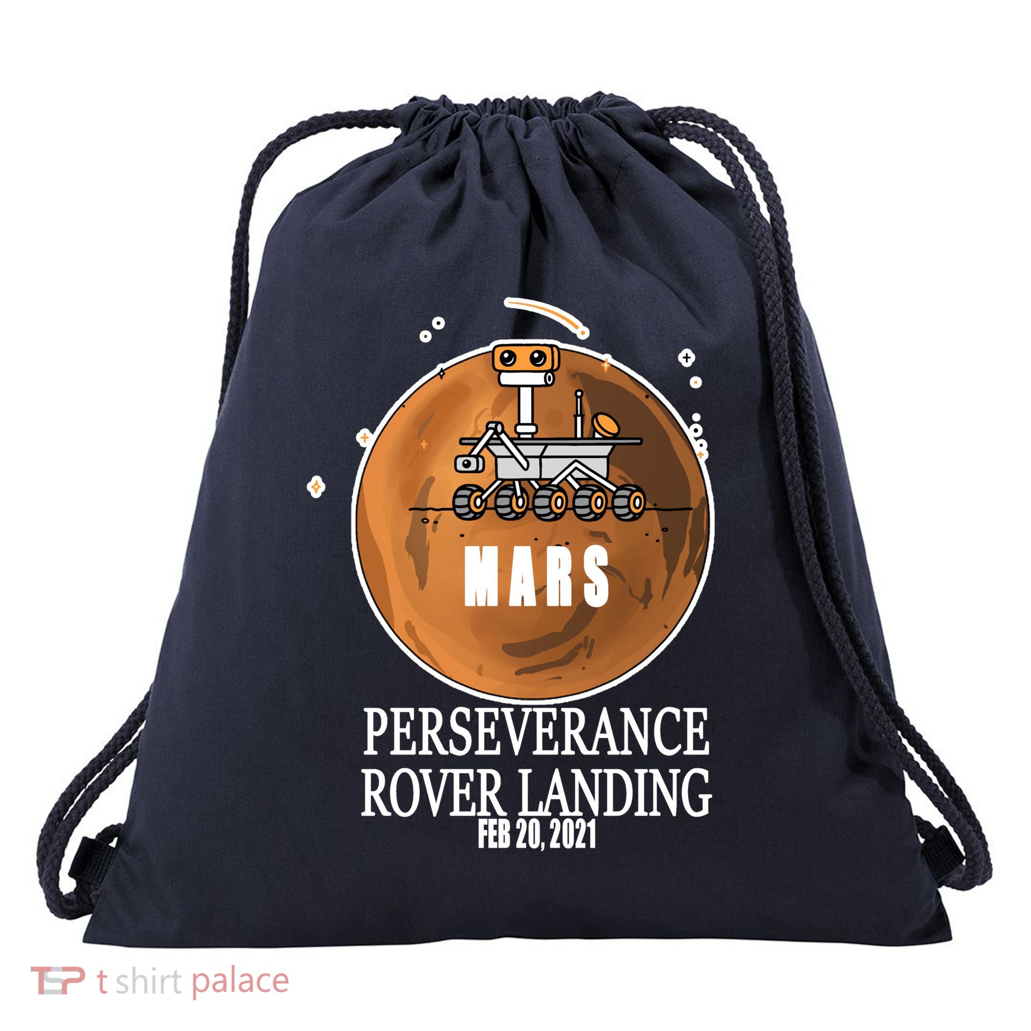 Mars Rover Landing Perseverance Drawstring Bag