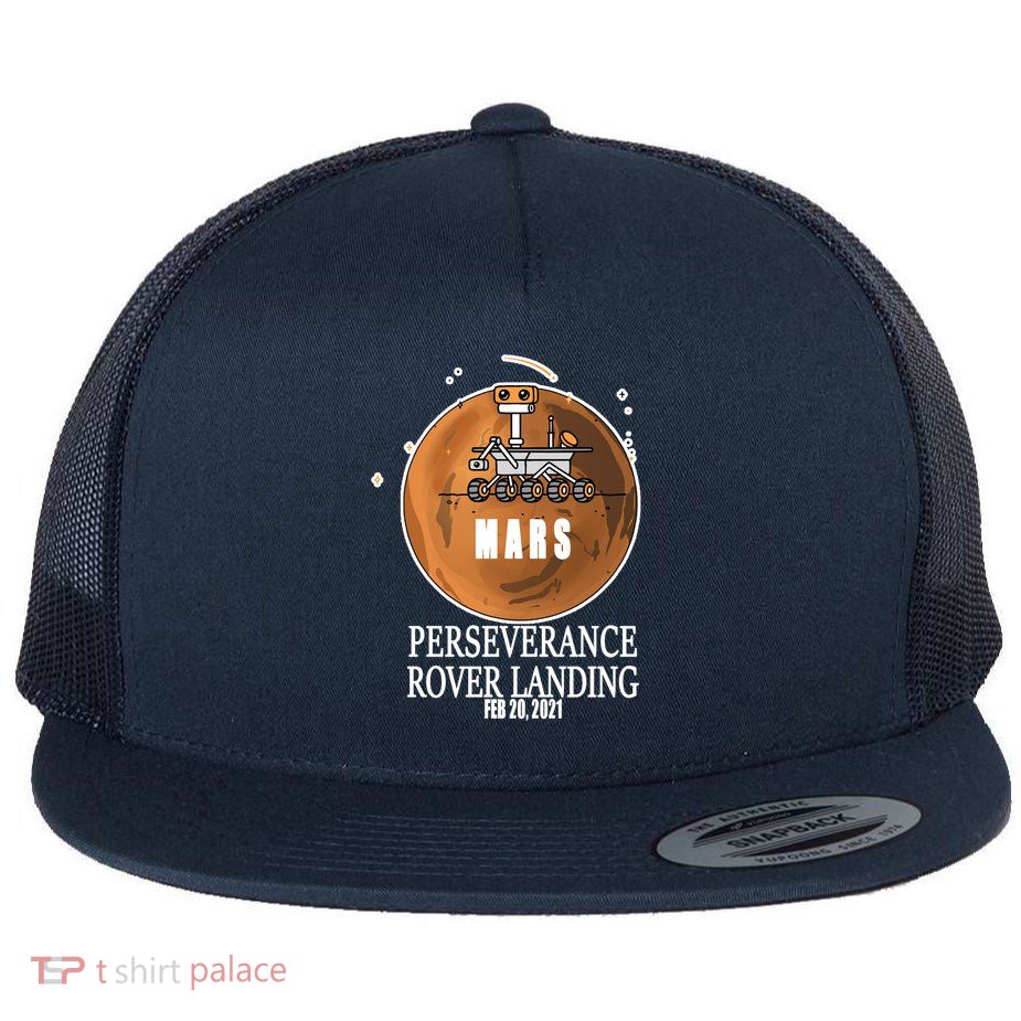 Mars Rover Landing Perseverance Flat Bill Trucker Hat