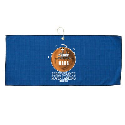 Mars Rover Landing Perseverance Large Microfiber Waffle Golf Towel