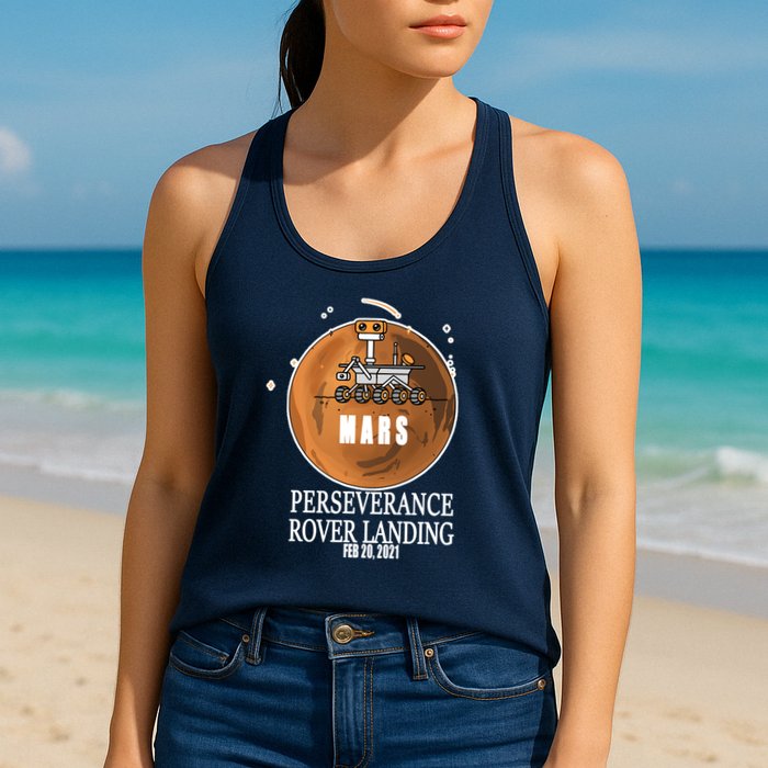 Mars Rover Landing Perseverance Womens Tank Top