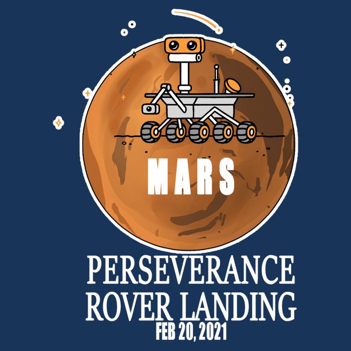 Mars Rover Landing Perseverance Tie-Dye T-Shirt