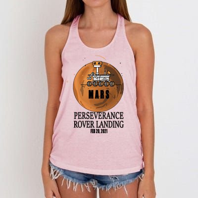 Mars Rover Landing Perseverance Women's Knotted Racerback Tank