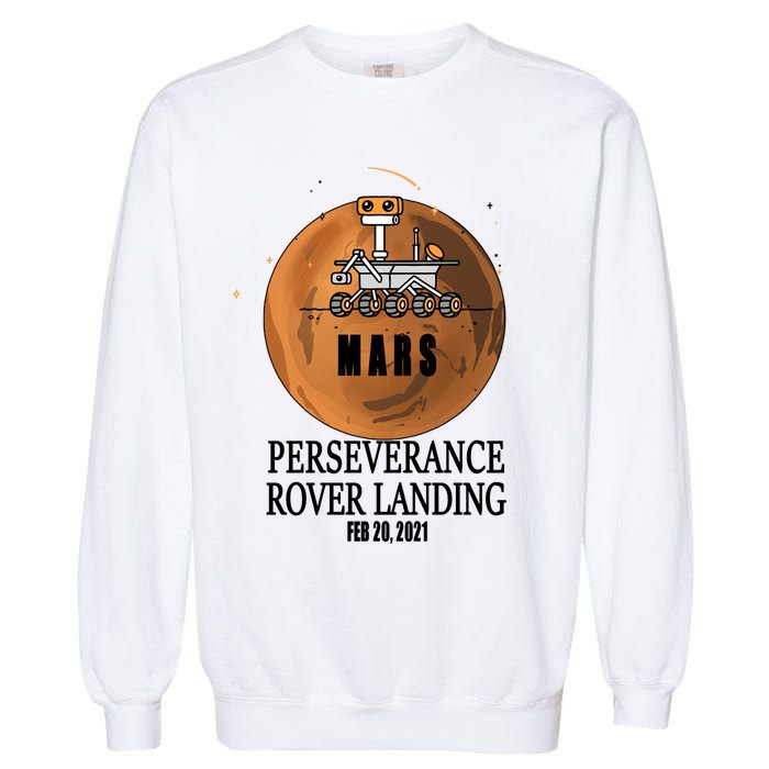 Mars Rover Landing Perseverance Garment-Dyed Sweatshirt