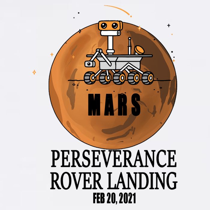Mars Rover Landing Perseverance Garment-Dyed Sweatshirt