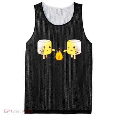 Marshmallow Roast Mesh Reversible Basketball Jersey Tank