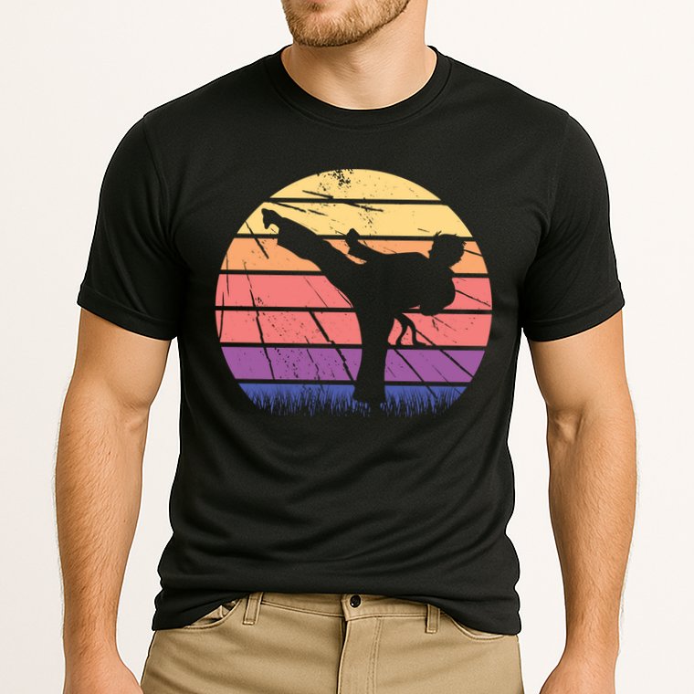 Martial Arts Retro Cooling Performance Crew T-Shirt
