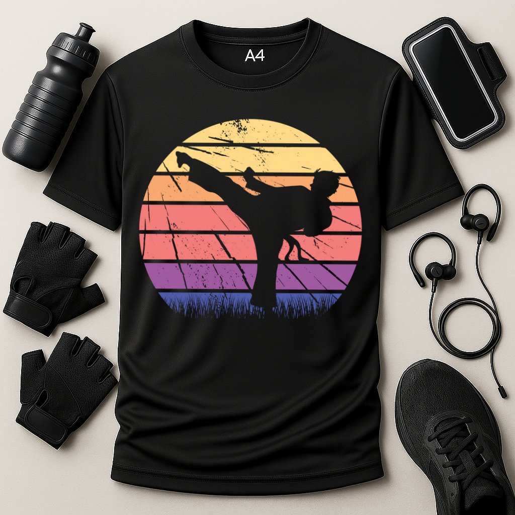 Martial Arts Retro Cooling Performance Crew T-Shirt