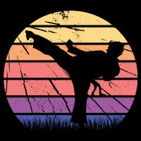 Martial Arts Retro Button